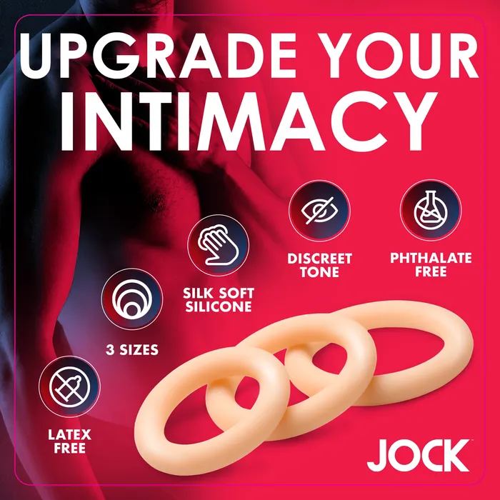 Male Sex Toys Curve Toys Discreet Silicone Cock Ring Set Light