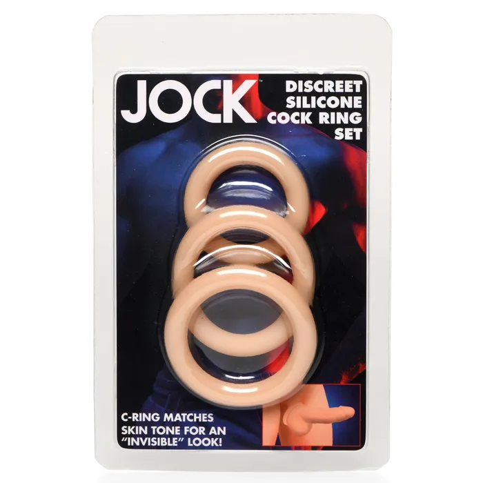 Male Sex Toys Curve Toys Discreet Silicone Cock Ring Set Light