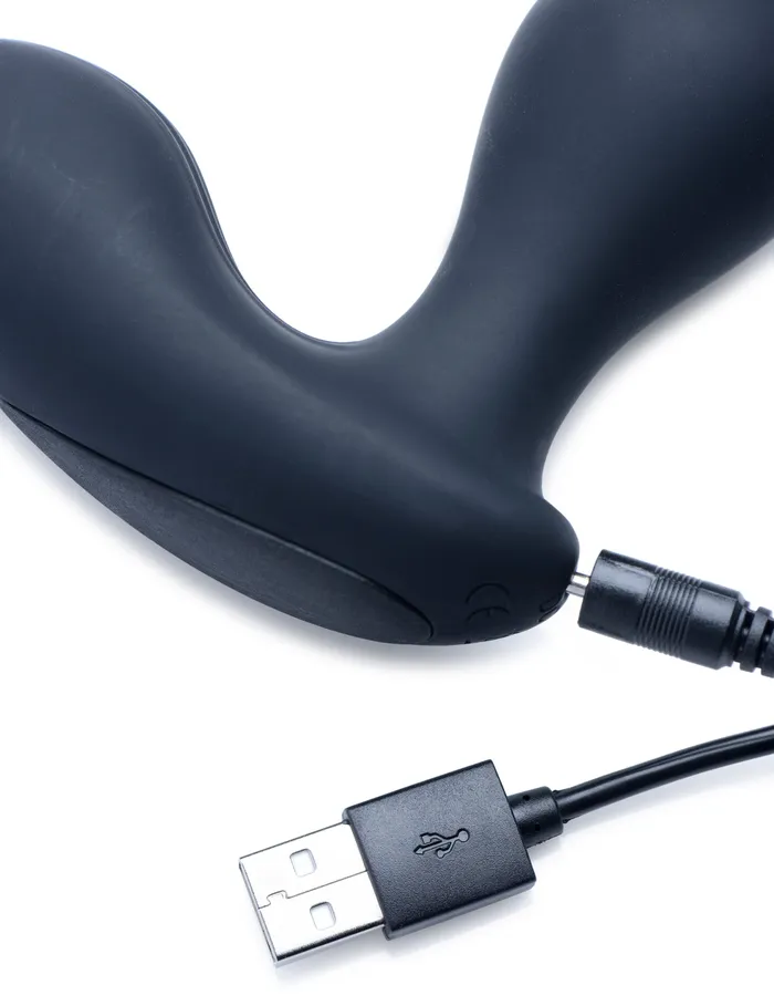 Male Sex Toys XR Brands 7X PGyro Silicone Prostate Stimulator with Gyrating Shaft