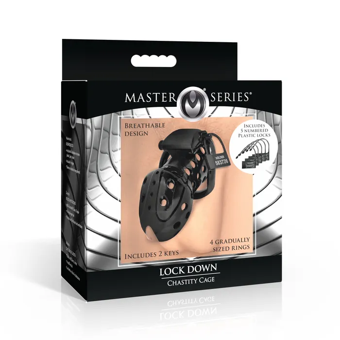 Male Sex Toys XR Brands Lock Down Chastity Cage