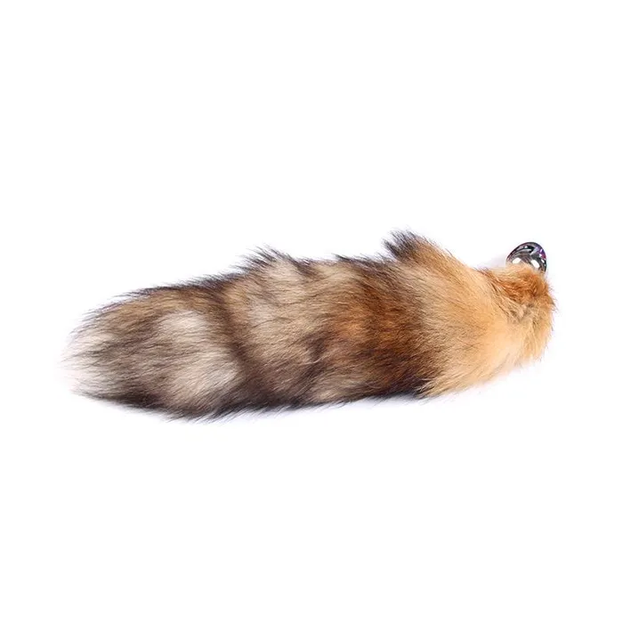 pluglust Anal BROWN FOX TAIL METAL PLUG