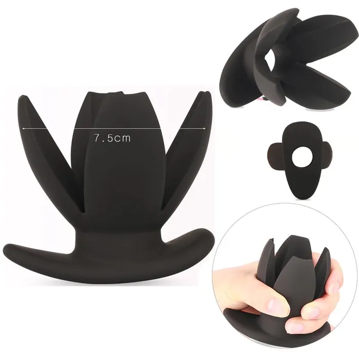 pluglust Male Sex Toys 3 WIDE HOLLOW FLOWER ANAL PLUG