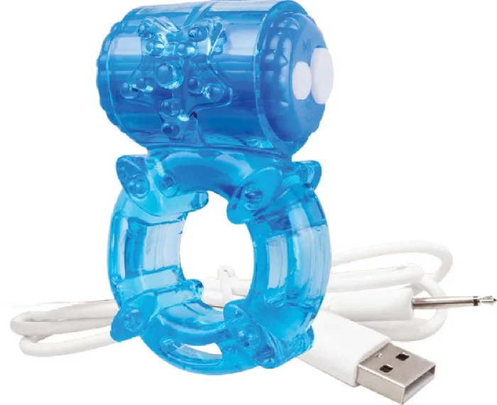 Screaming O Male Sex Toys Screaming O Charged Big O Ring Blue