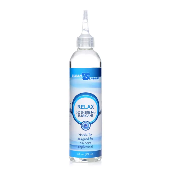 Sexual Health Wellbeing XR Brands Relax Desensitizing Lubricant With Nozzle Tip 8 oz
