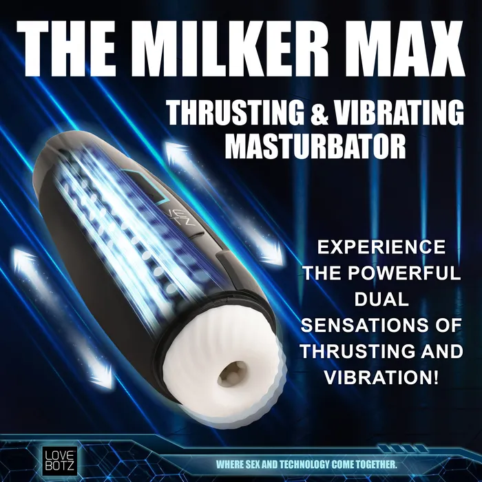The Milker Max Thrusting and Vibrating Masturbator XR Brands Male Sex Toys