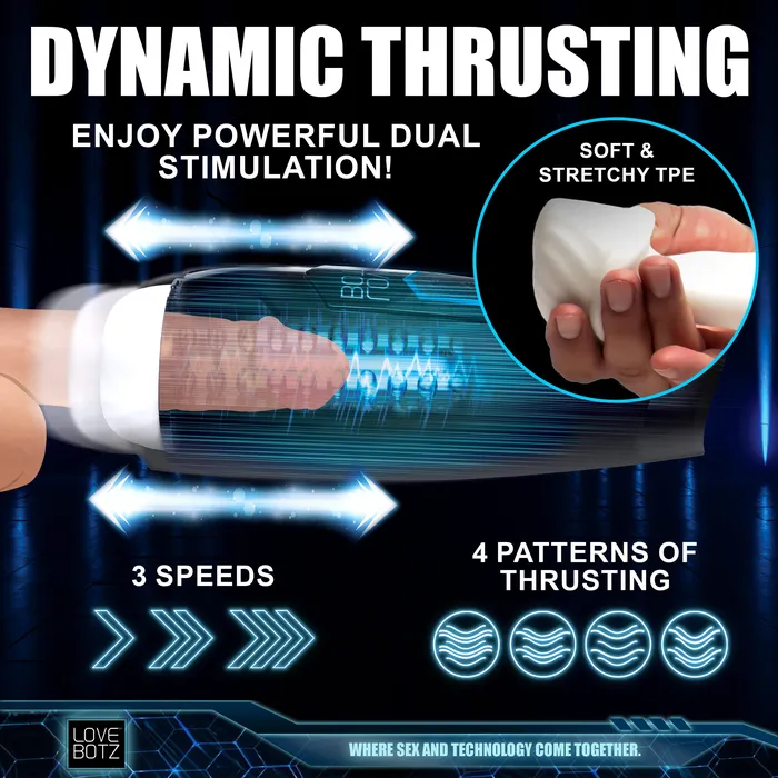 The Milker Max Thrusting and Vibrating Masturbator XR Brands Male Sex Toys