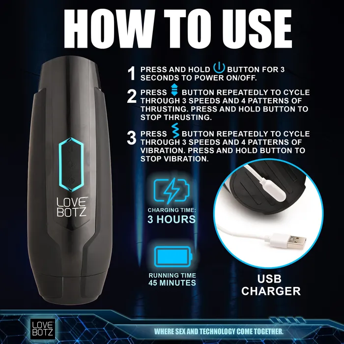 The Milker Max Thrusting and Vibrating Masturbator XR Brands Male Sex Toys