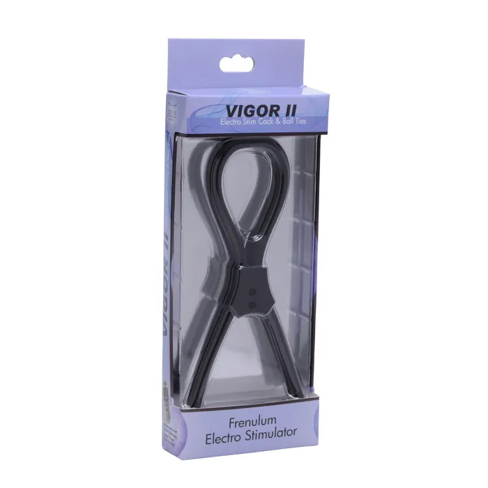 Vigor II Cock and Ball Ties and Frenum Electro Stimulator XR Brands Male Sex Toys