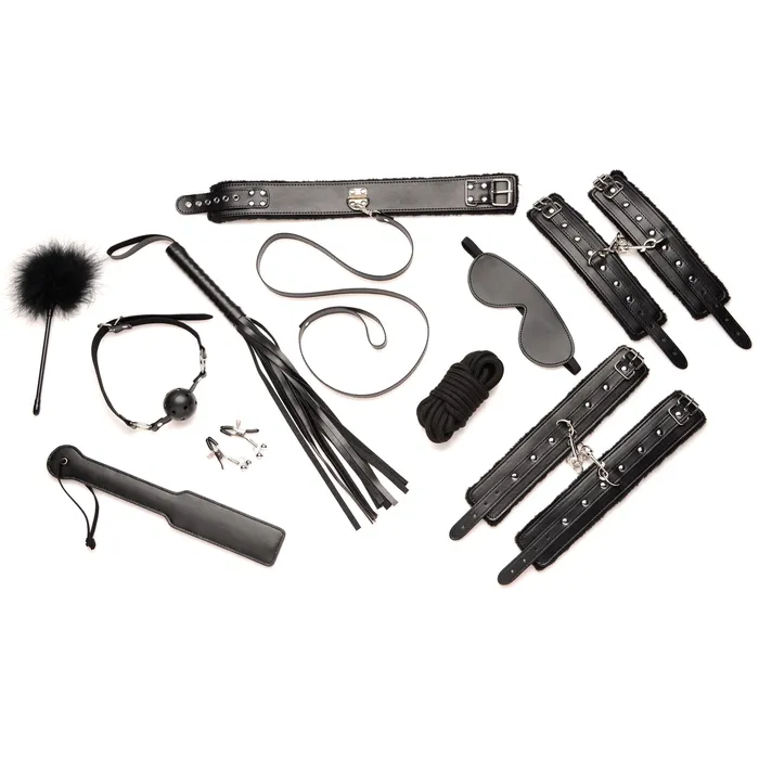 XR Brands Couples Hook Up 10 Piece Plush Bondage Set