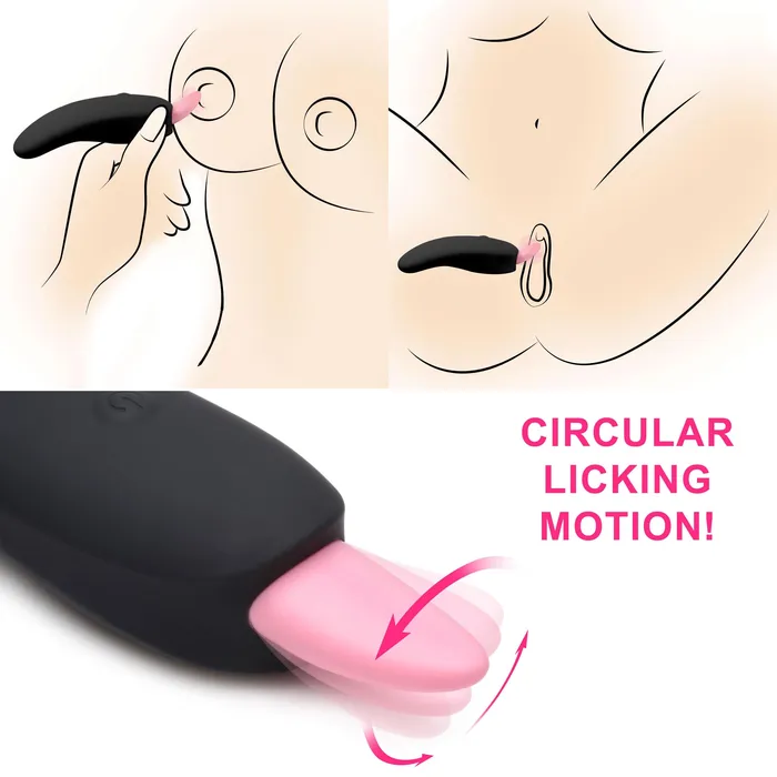XR Brands Female Sex Toys Luscious Licker 7X Silicone Licking Tongue