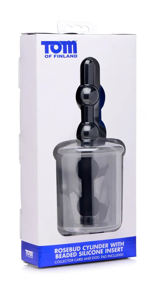 XR Brands Female Sex Toys Rosebud Cylinder with Beaded Silicone Insert