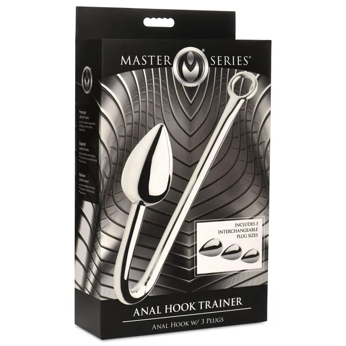 XR Brands Male Sex Toys Anal Hook Trainer with 3 Plugs