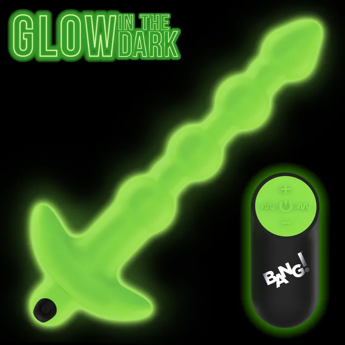 XR Brands Male Sex Toys GlowintheDark Silicone Anal Beads