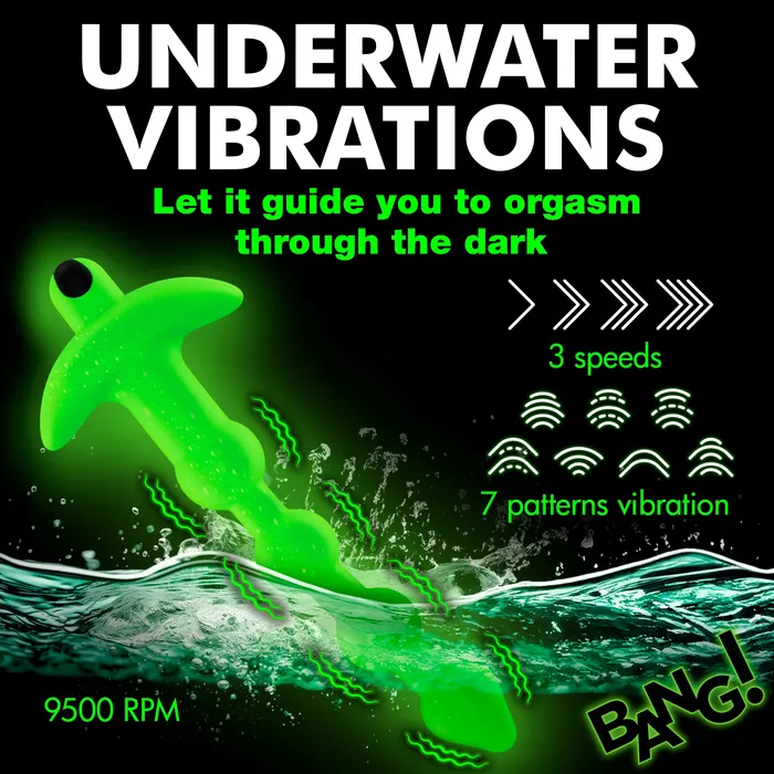 XR Brands Male Sex Toys GlowintheDark Silicone Anal Beads