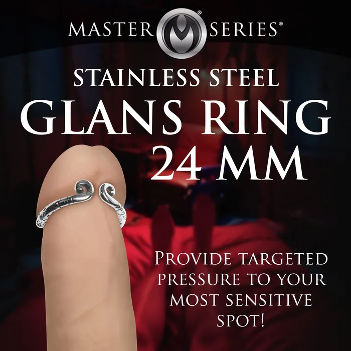 XR Brands Male Sex Toys Kingpin Stainless Steel Glans Ring 24MM