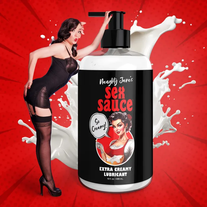 XR Brands Male Sex Toys Naughty Janes Sex Sauce Extra Creamy Lubricant 16oz