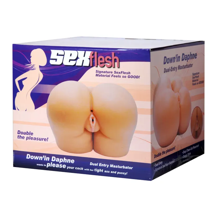 XR Brands Male Sex Toys SexFlesh Down In Daphne Life Size Pussy and Ass Masturbator